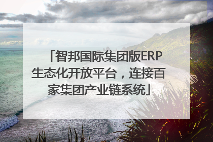 智邦国际集团版ERP生态化开放平台，连接百家集团产业链系统
